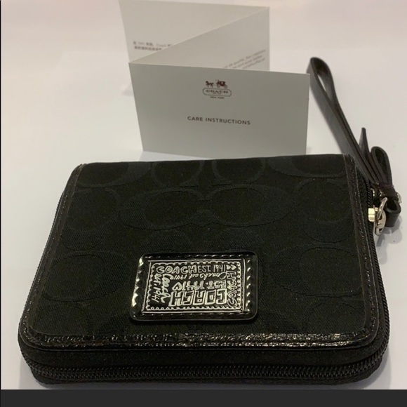 NWT Black Coach Women Wallet - Picture 3 of 8